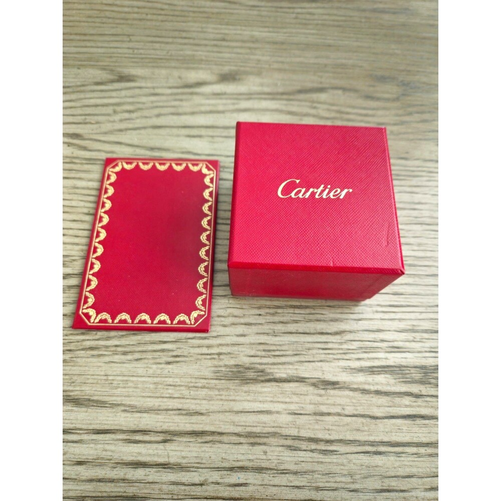 Authentic Cartier Red Outer Ring Box & Certificate Receipt Document Holder Empty
